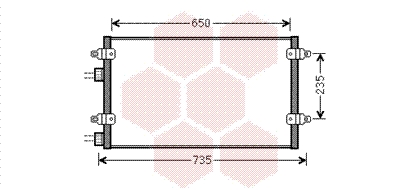 Airco condensor Van Wezel 73005094