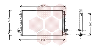 Airco condensor Van Wezel 74005024