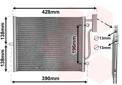 Airco condensor Van Wezel 74005038