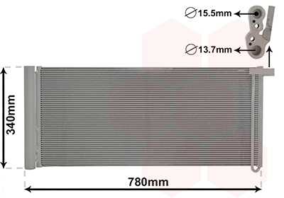 Airco condensor Van Wezel 74005083