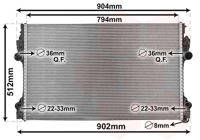 Radiateur Van Wezel 74012702