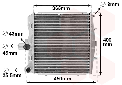 Radiateur Van Wezel 74012703