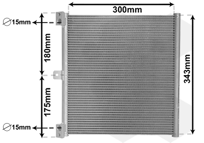 Airco condensor Van Wezel 74015701