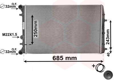 Radiateur Van Wezel 76002008