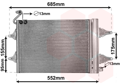 Airco condensor Van Wezel 76005007