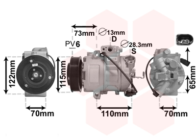 Airco compressor Van Wezel 7600K018