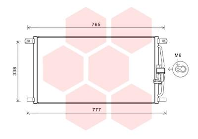 Airco condensor Van Wezel 77005052