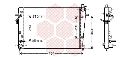 Radiateur Van Wezel 82002203