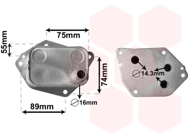 Oliekoeler motorolie Van Wezel 82003288