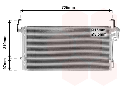 Airco condensor Van Wezel 82005071