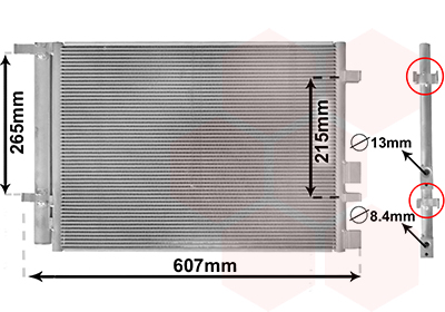 Airco condensor Van Wezel 82005244