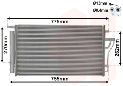 Airco condensor Van Wezel 82005279