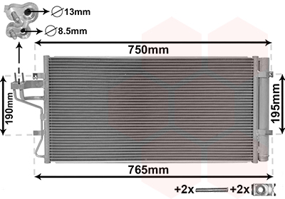 Airco condensor Van Wezel 82005431