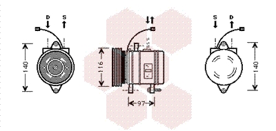 Airco compressor Van Wezel 8200K013