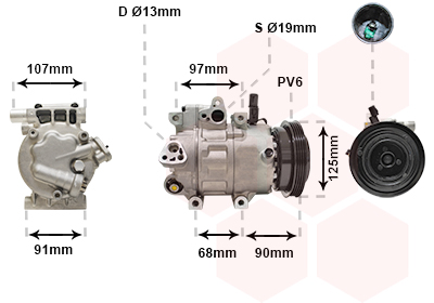 Airco compressor Van Wezel 8200K215