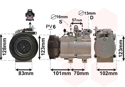 Airco compressor Van Wezel 8200K219
