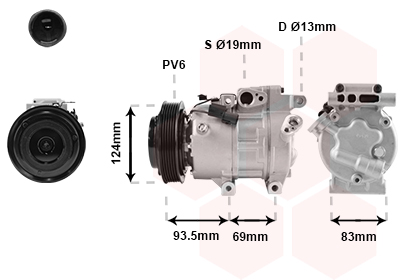 Airco compressor Van Wezel 8200K238