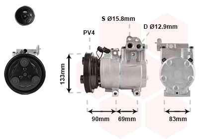 Airco compressor Van Wezel 8200K250