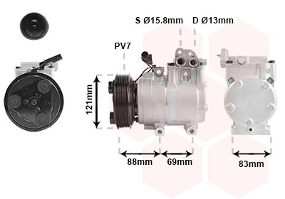 Airco compressor Van Wezel 8200K258