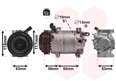 Airco compressor Van Wezel 8200K323