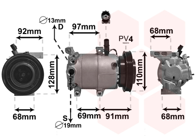 Airco compressor Van Wezel 8200K412