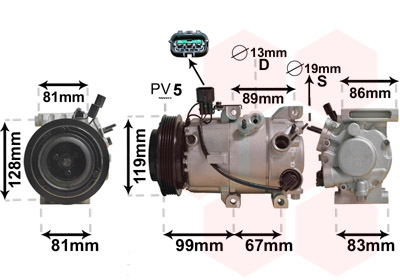 Airco compressor Van Wezel 8200K414