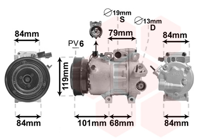 Airco compressor Van Wezel 8200K422