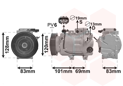 Airco compressor Van Wezel 8200K439