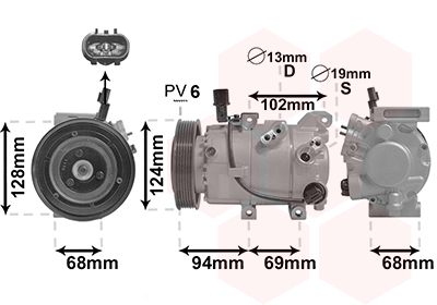 Airco compressor Van Wezel 8200K442