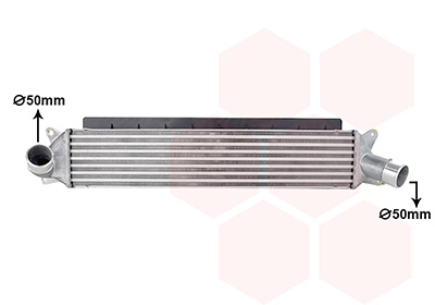Intercooler, inlaatluchtkoeler Van Wezel 82014717