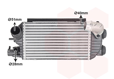 Intercooler, inlaatluchtkoeler Van Wezel 82014722