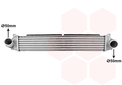 Intercooler, inlaatluchtkoeler Van Wezel 82014726