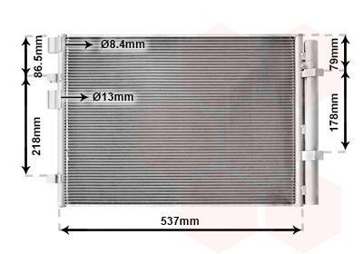 Airco condensor Van Wezel 82015707