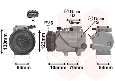 Airco compressor Van Wezel 8201K704