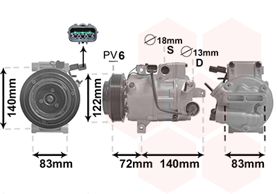 Airco compressor Van Wezel 8201K705