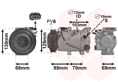 Airco compressor Van Wezel 8201K707