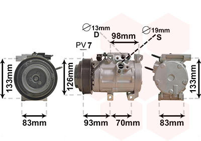 Airco compressor Van Wezel 8201K709