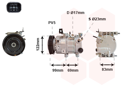 Airco compressor Van Wezel 8201K717