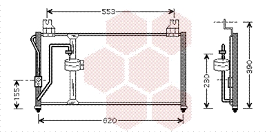 Airco condensor Van Wezel 83005027