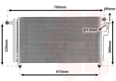 Airco condensor Van Wezel 83005081