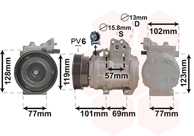 Airco compressor Van Wezel 8300K146