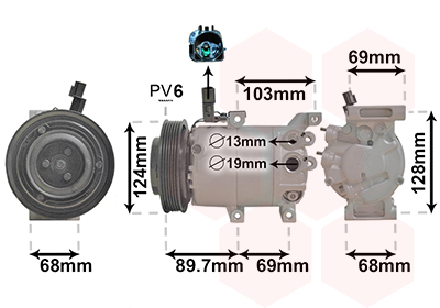 Airco compressor Van Wezel 8300K159