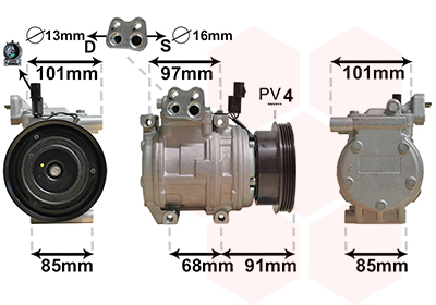 Airco compressor Van Wezel 8300K208