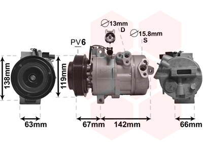 Airco compressor Van Wezel 8300K216