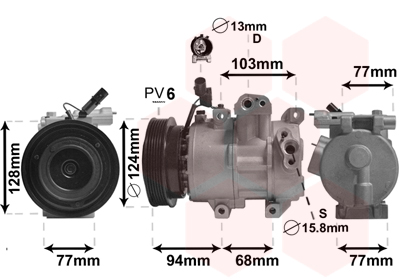 Airco compressor Van Wezel 8300K236