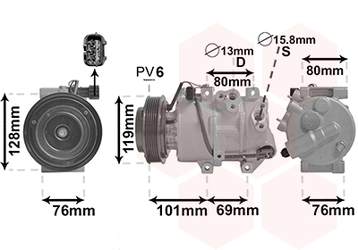 Airco compressor Van Wezel 8300K279