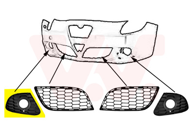 Grille voor rechts Van Wezel 0113594