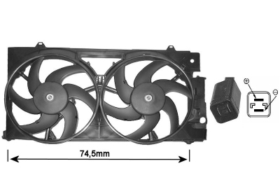 Ventilatorwiel-motorkoeling Van Wezel 0903749