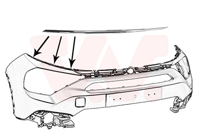 Sier- / beschermingspaneel, bumper Van Wezel 0989584