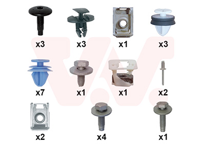 Montageset, achterscherm Van Wezel 0991796